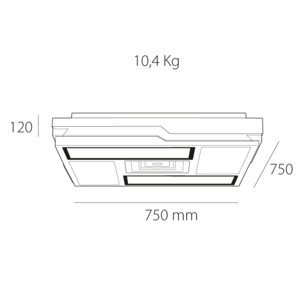 Plafón de techo led Council