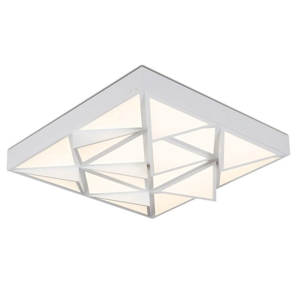 plafon de techo led cuadrado blanco diamantes