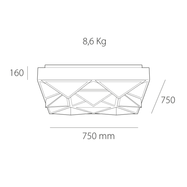 Plafón de techo led Diamond