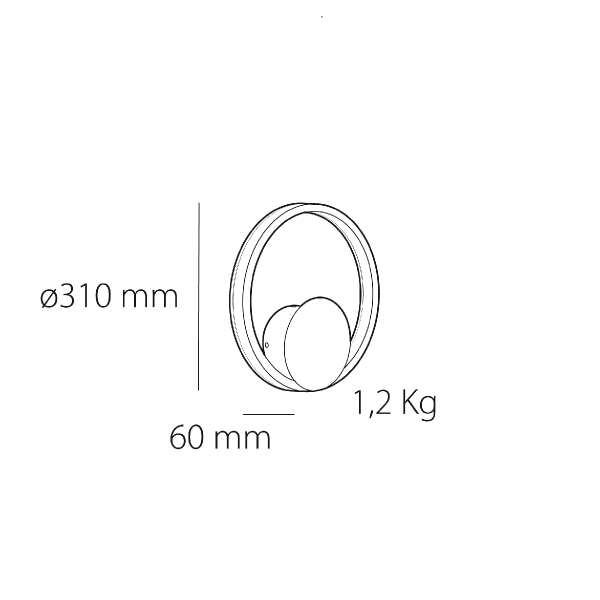 Aplique de pared Hoop