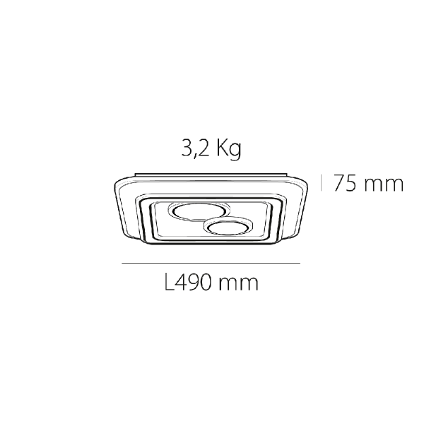 Plafón de techo led Sao
