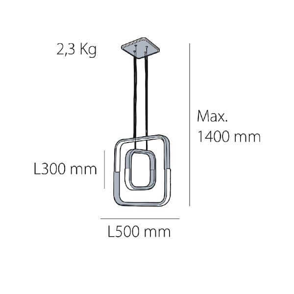 Lámpara colgante led Skadi
