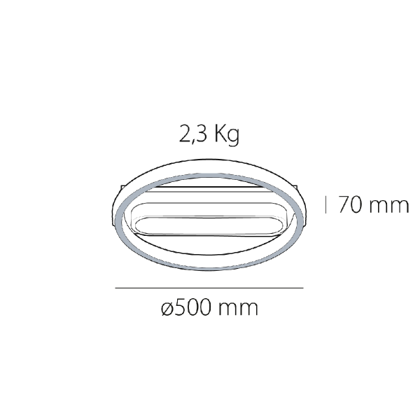 Plafón de techo led Helena