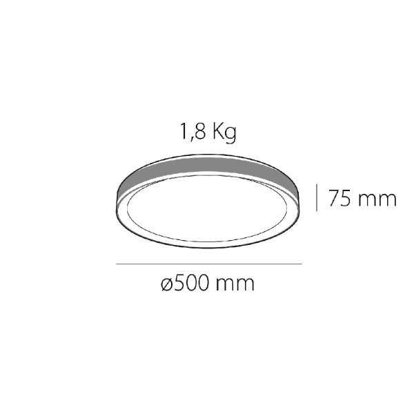 Plafón de techo led Praslin