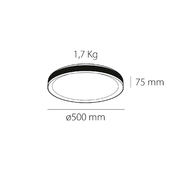 Plafón de techo led Praslin