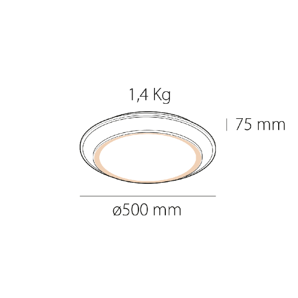 Plafón de techo led Ophelia