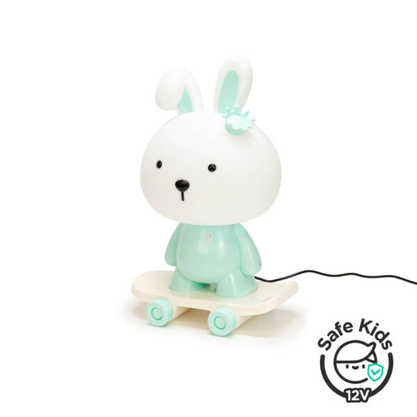 Lámpara de mesa infantil Cute Pet Rabbit 2 Verde