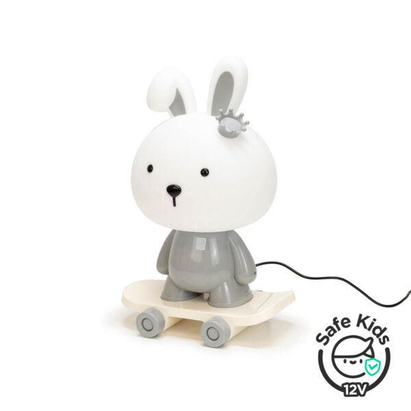 Lámpara de mesa infantil Cute Pet Rabbit 4 Gris