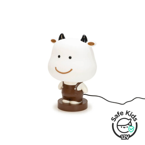 Lámpara de mesa infantil Cute Pet Cow 2 Marrón