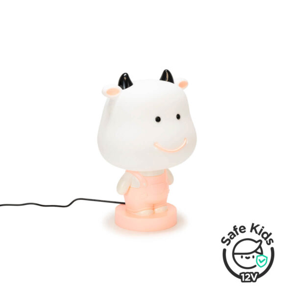 Lámpara de mesa infantil Cute Pet Cow 3 Rosa
