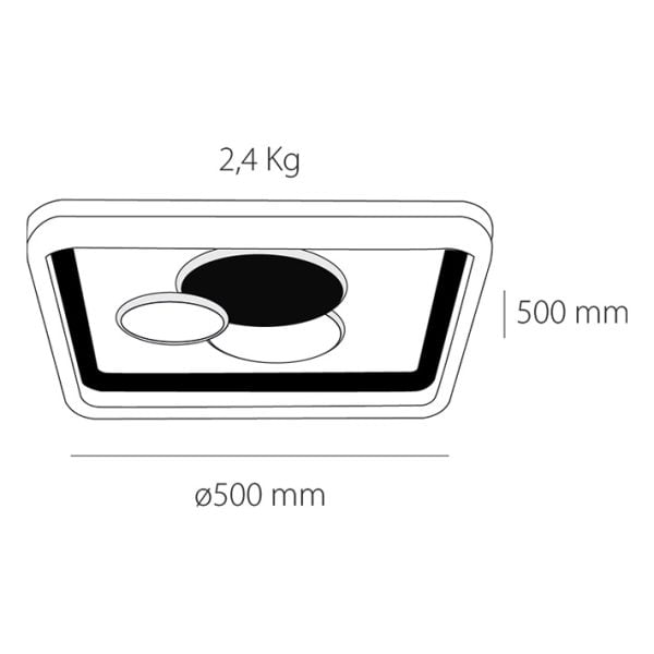 Plafón de techo led Pao