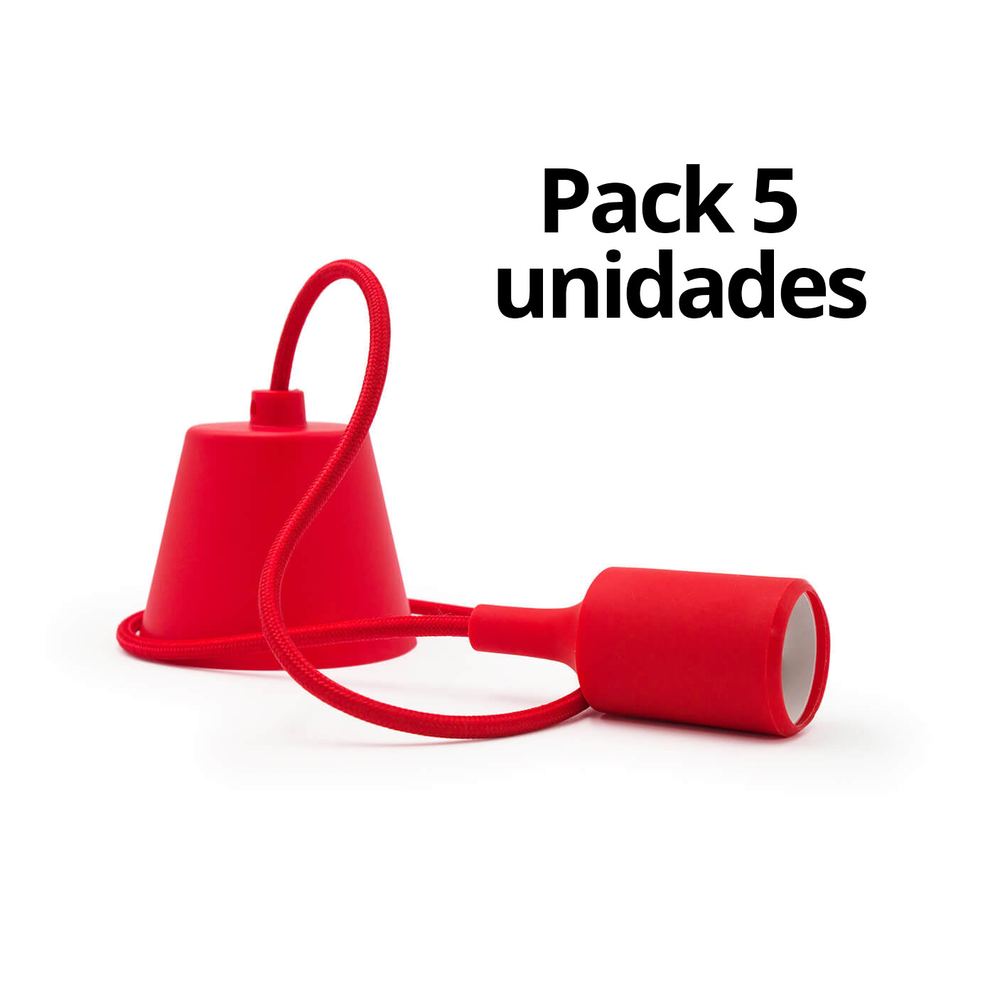 Portalámpara colgante E27 – Pack 5 unidades