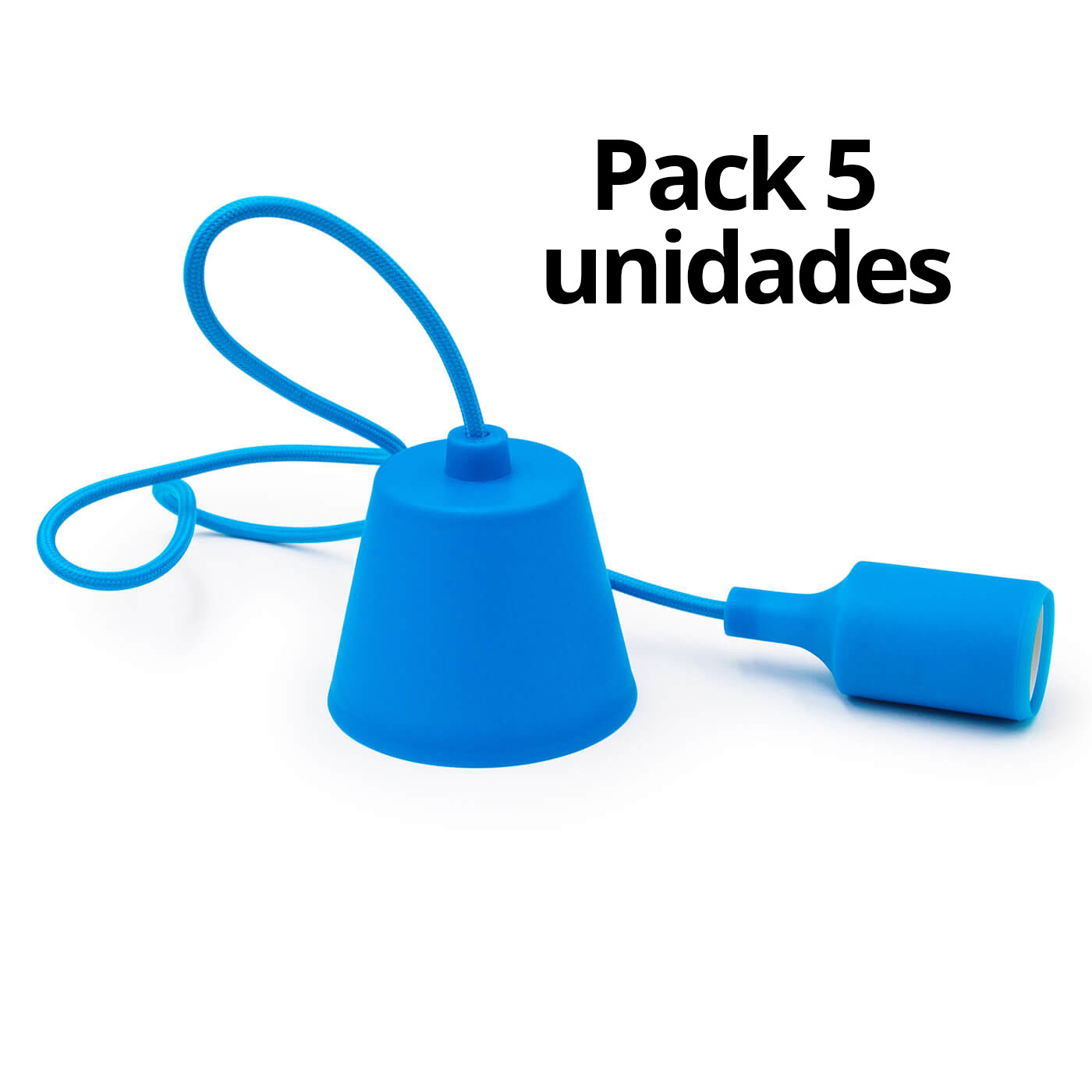 Portalámpara colgante E27 – Pack 5 unidades