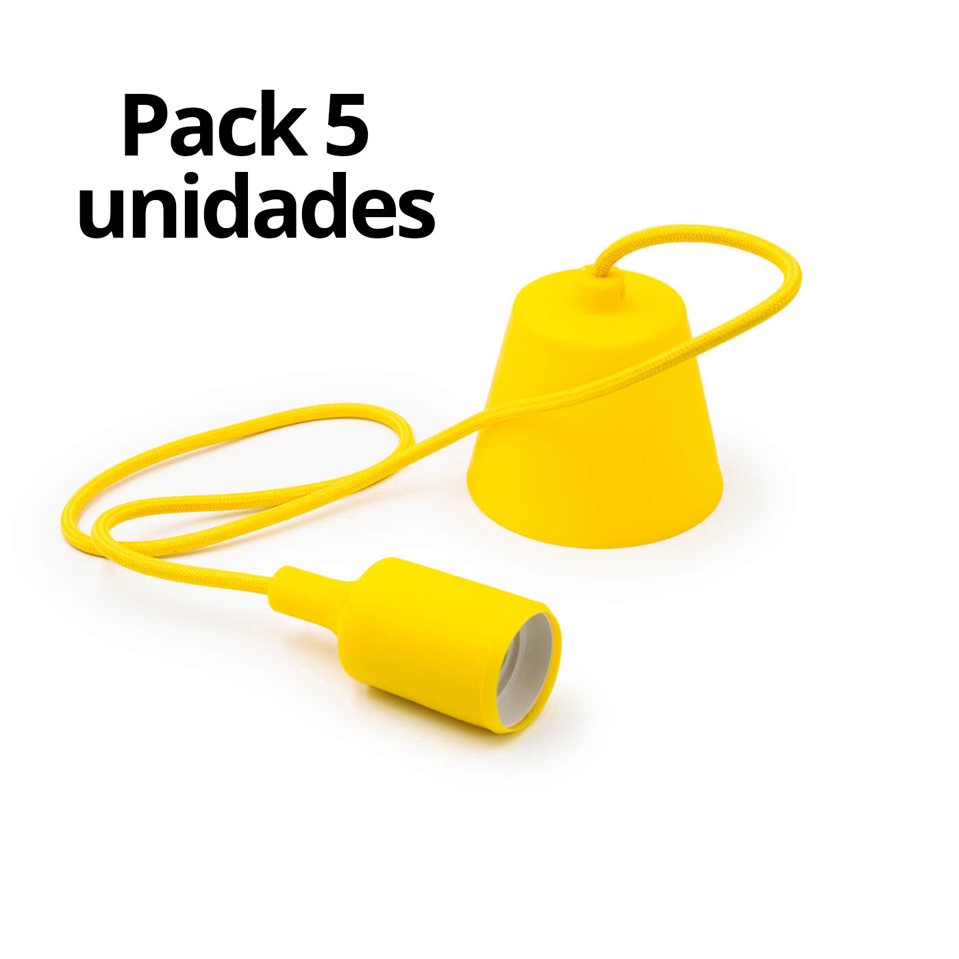 Portalámpara colgante E27 – Pack 5 unidades