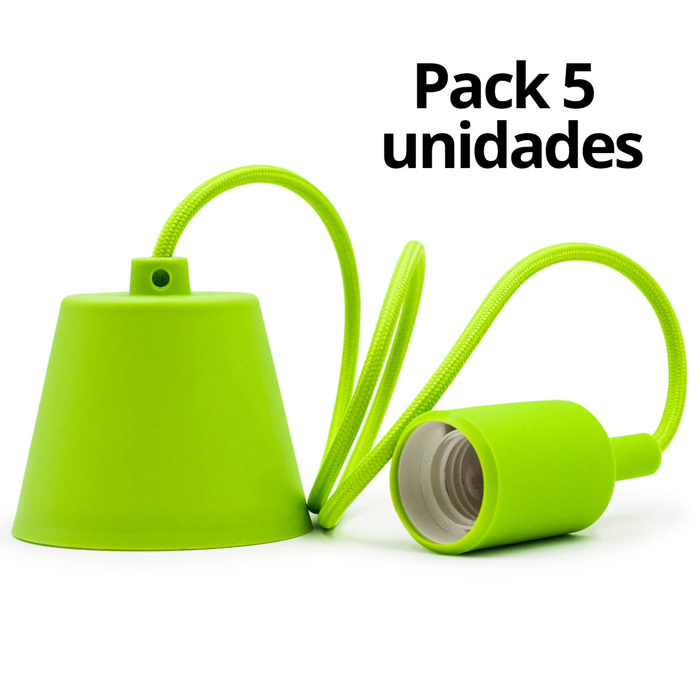 Portalámpara colgante E27 – Pack 5 unidades