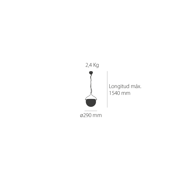 Lámpara colgante Led Acorn 1