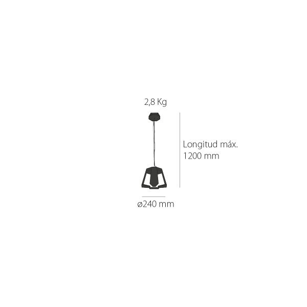 Lámpara colgante led Helmet 1