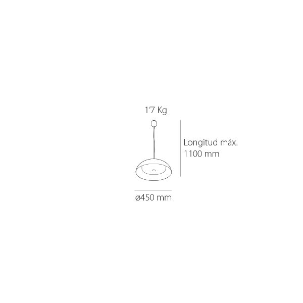 Lámpara colgante led Ufo 4