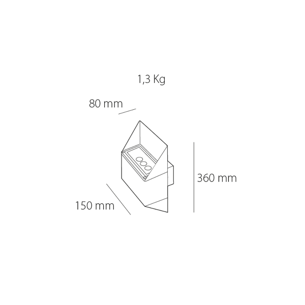 Aplique de pared Exterior Integral Ss2 6W