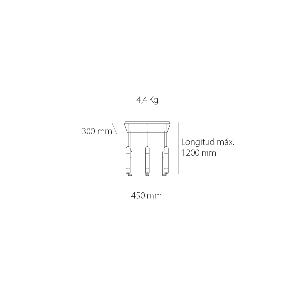 Lámpara colgante led Flaute 6
