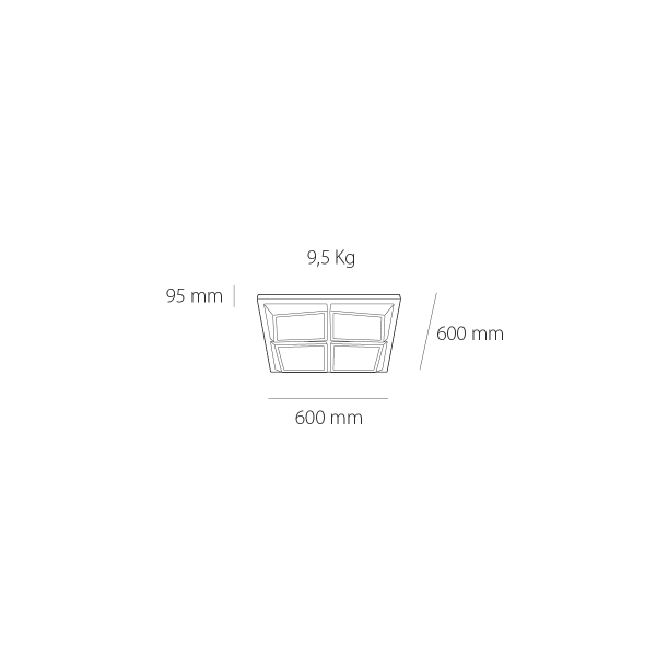 Plafón de techo led Window 1