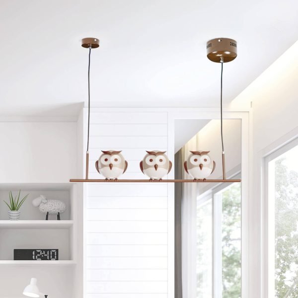 Lámpara colgante infantil Owl 3L