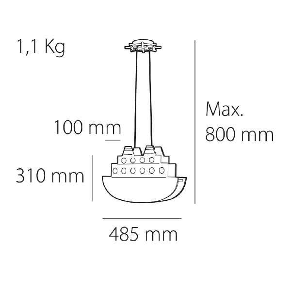 Lámpara colgante infantil Ship