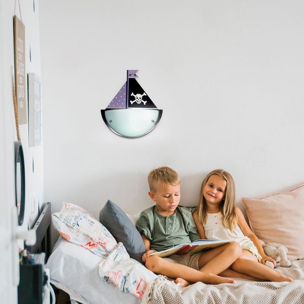 Aplique de pared infantil Pirate Ship 2