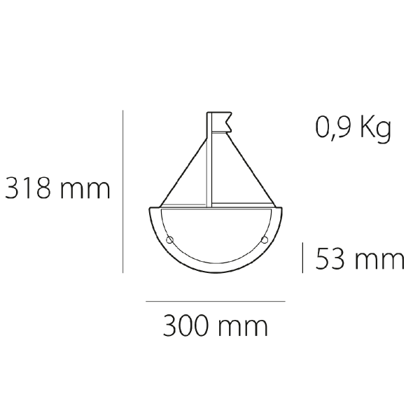 Aplique de pared infantil Pirate Ship 2