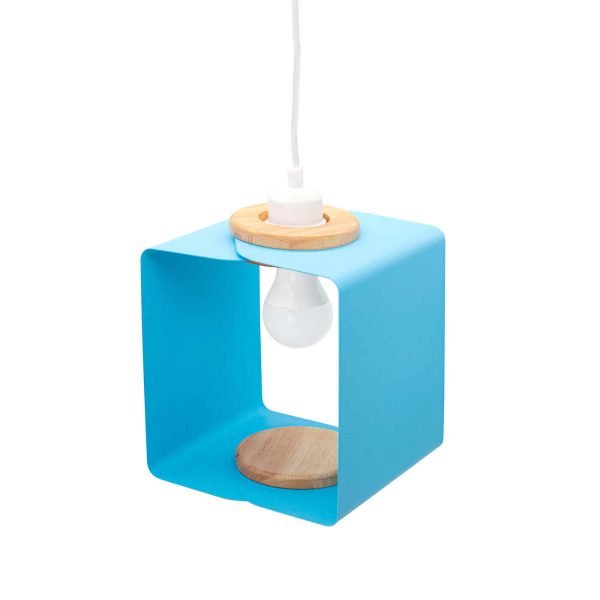 Lámpara colgante Cube Pop Blue
