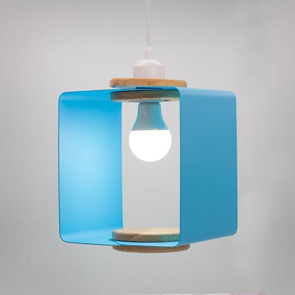 Lámpara colgante Cube Pop Blue