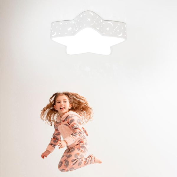 Lámpara de techo infantil White Star