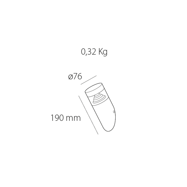 Baliza de pared Exterior Integral 669 3.6W