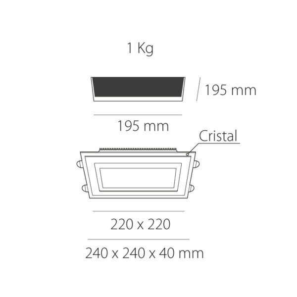 Empotrable Led Minimal Twin S – Pack 10 unidades
