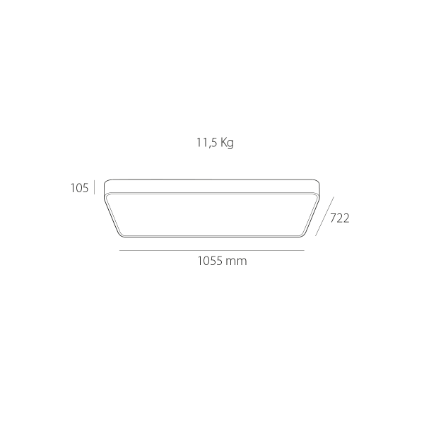 Plafón de techo led Base