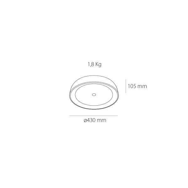 Plafón de techo led Plate