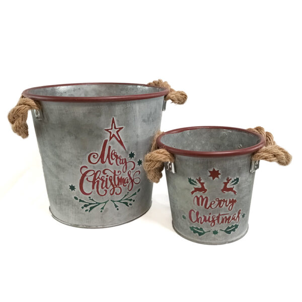 Cubos de chapa Navidad