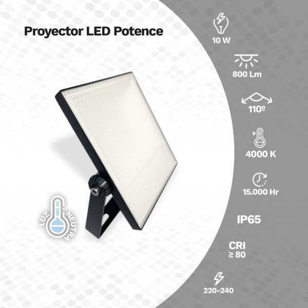 Proyector Exterior Led Potence 10W – Pack 2 unidades