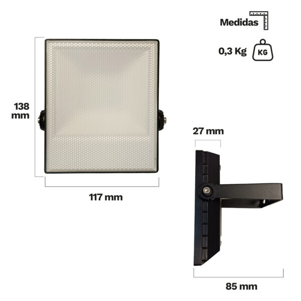 Proyector Exterior Led Potence 10W – Pack 2 unidades