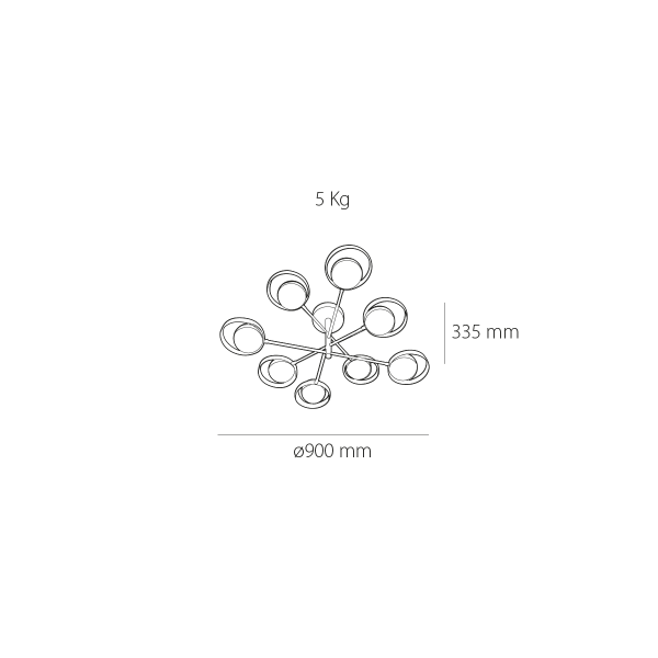 Lámpara de techo led Constellation VIII