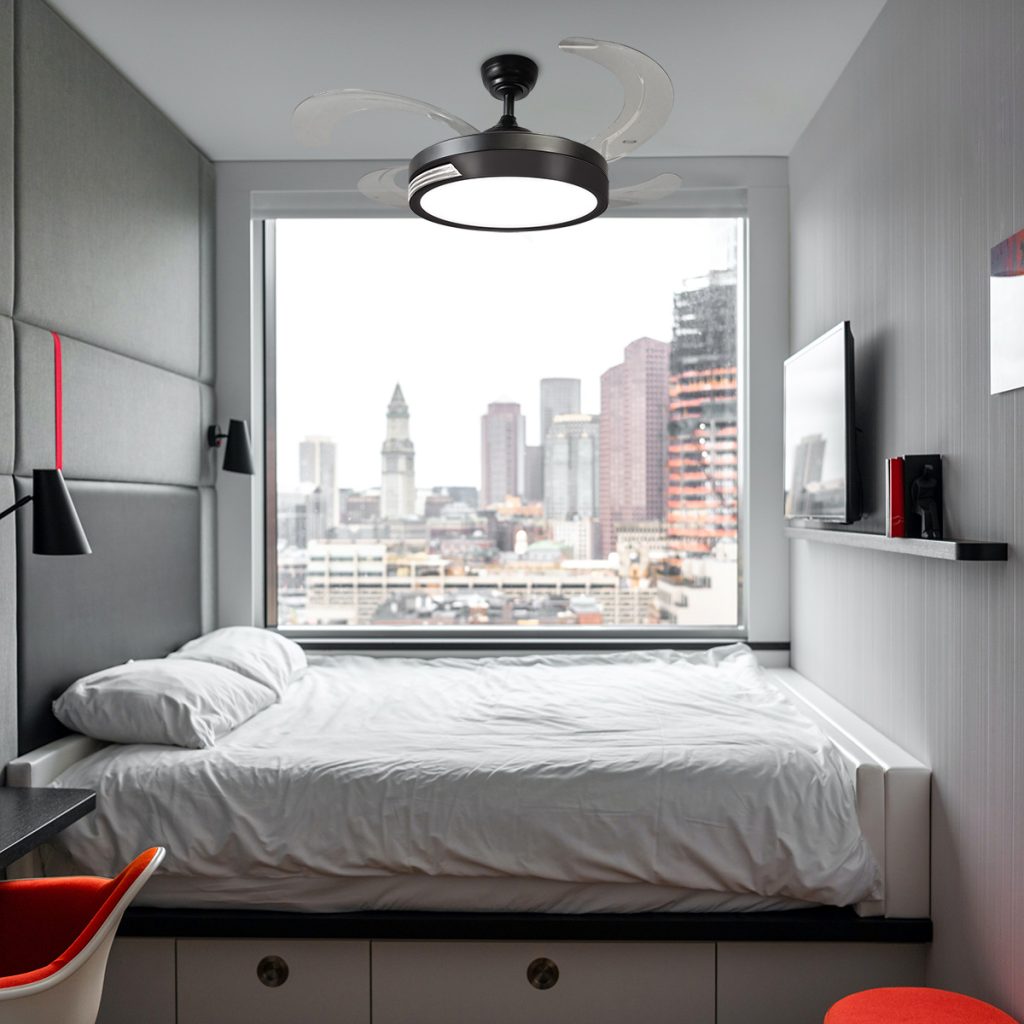 ventilador luz led