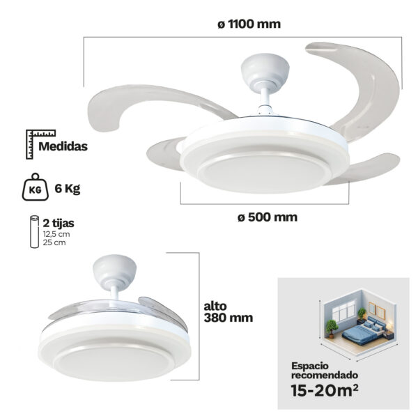 Ventilador de techo ø110cm abierto