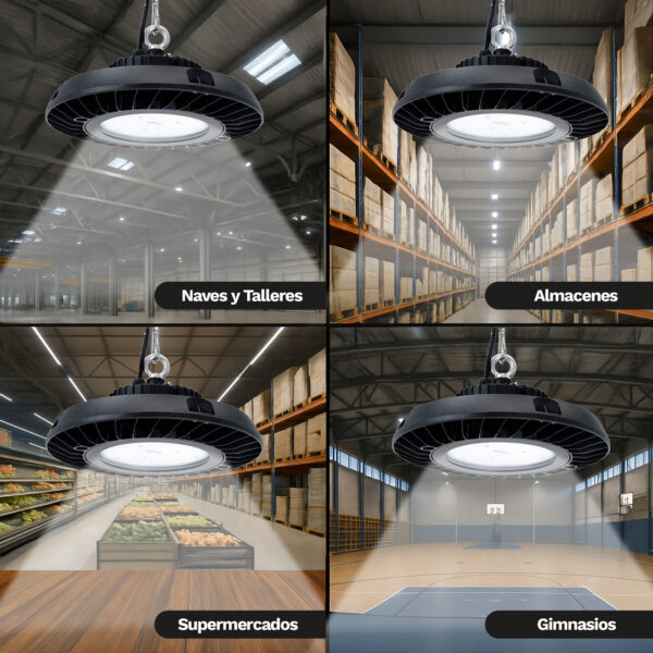 Lámpara colgante industrial Ufo Led 240W, 28800 Lm, 5700K