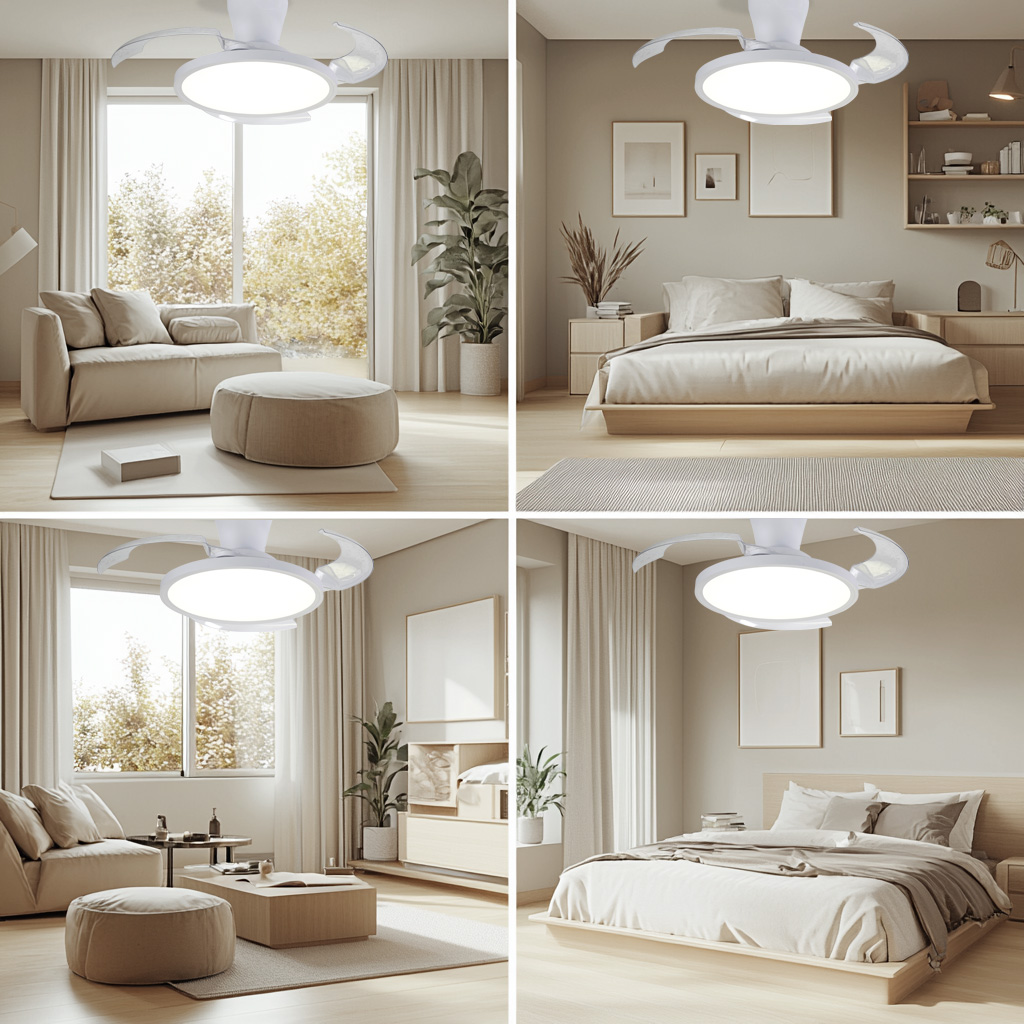 Ventilador de techo Slim 3 Aspas Plegables Blanco - Imagen 6