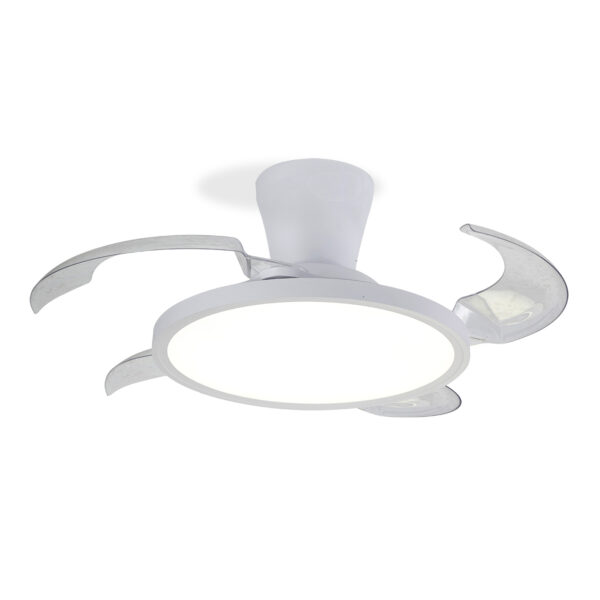 Ventilador de techo Slim 4 Aspas plegables Blanco