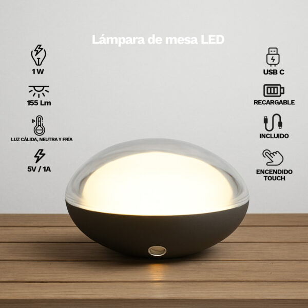 Lámpara USB Recargable Lunetta