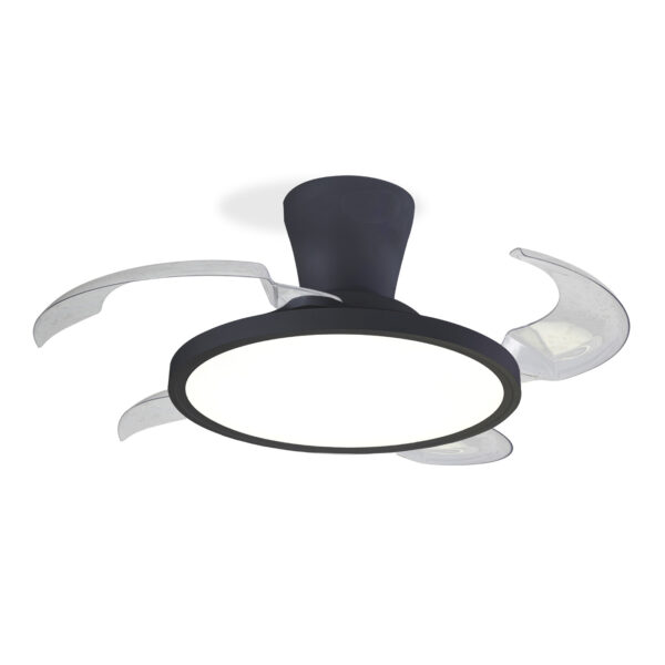 Ventilador de techo Led Slim 4 Aspas plegables Negro