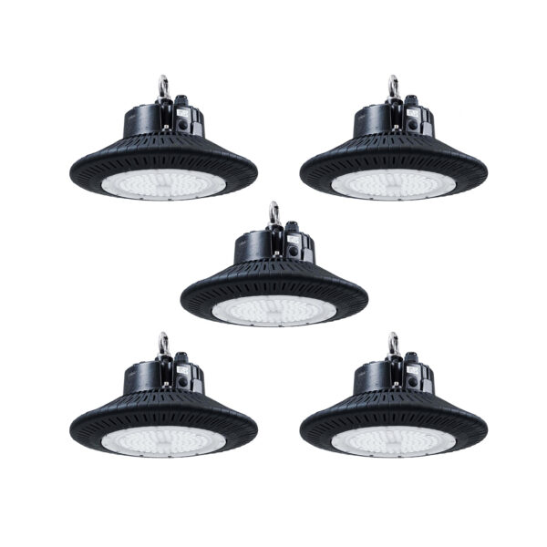 Lámpara colgante industrial Ufo LED 100W, 10000 Lm, 6000K – Pack 5 unidades