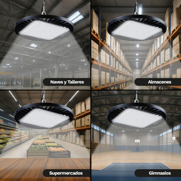 Lámpara colgante industrial Ufo Led – Pack 5 unidades – 150W, 19500 Lm, 4000K