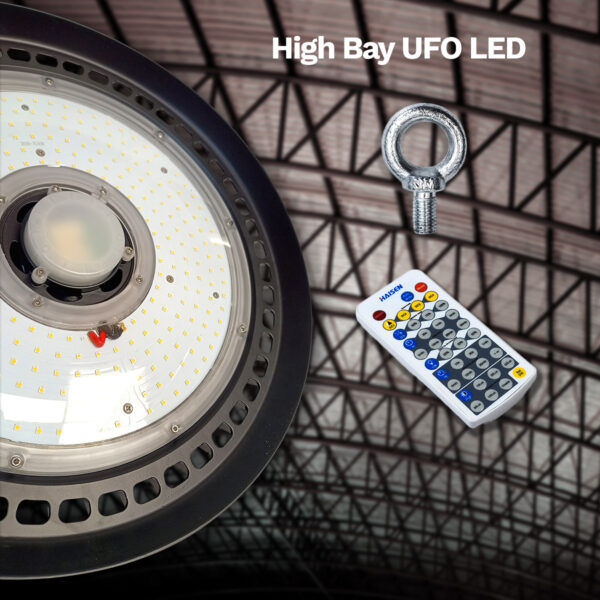 Lámpara colgante industrial UFO LED – Pack 5 unidades – 200W, 30000 Lm, 4000K